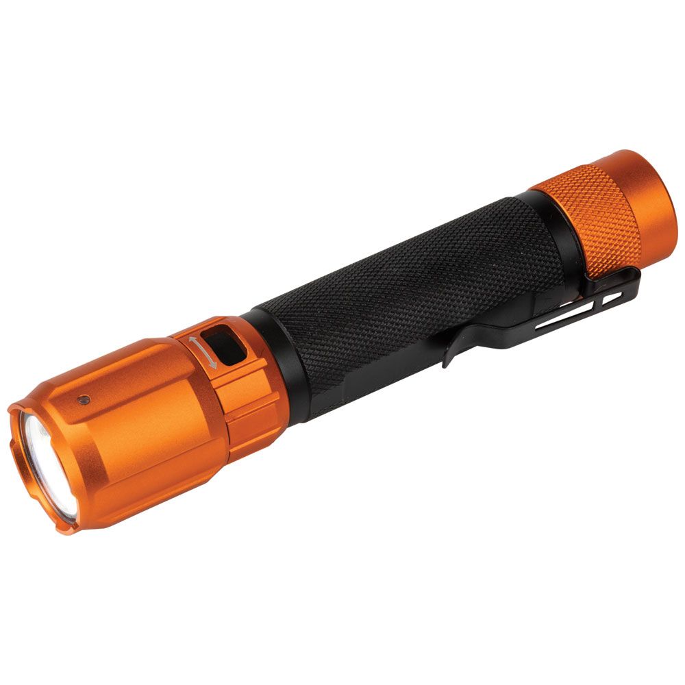 Klein Tools 56413 Rechargeable 2-Color LED Flashlight with Holster - Edmondson Supply