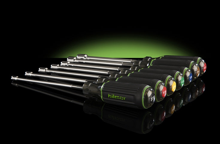 Hilmor 1839075 LHSM7PC 6" Shaft Magnetic Nut-Drivers, 7-Piece Set - Edmondson Supply