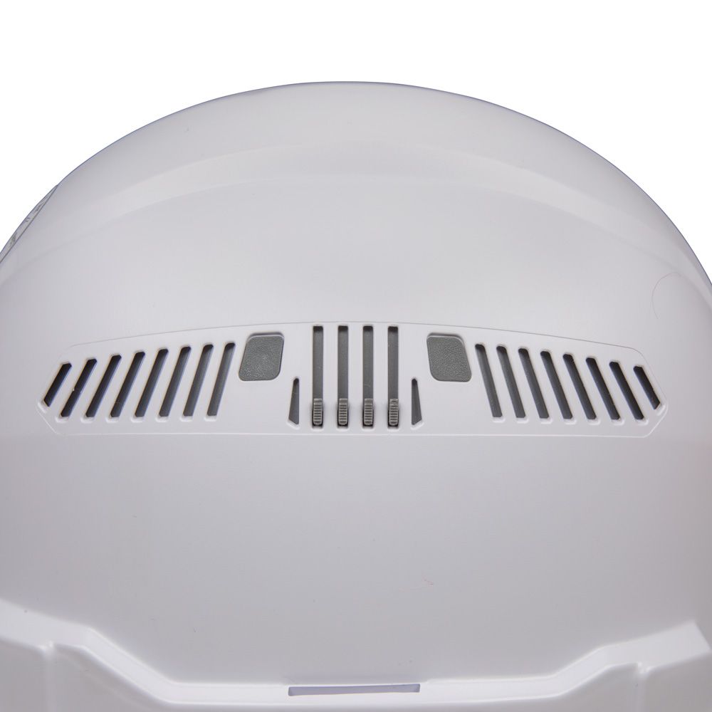 Klein Tools 60407RL Hard Hat, Vented, Full Brim with Rechargeable Headlamp, White - Edmondson Supply