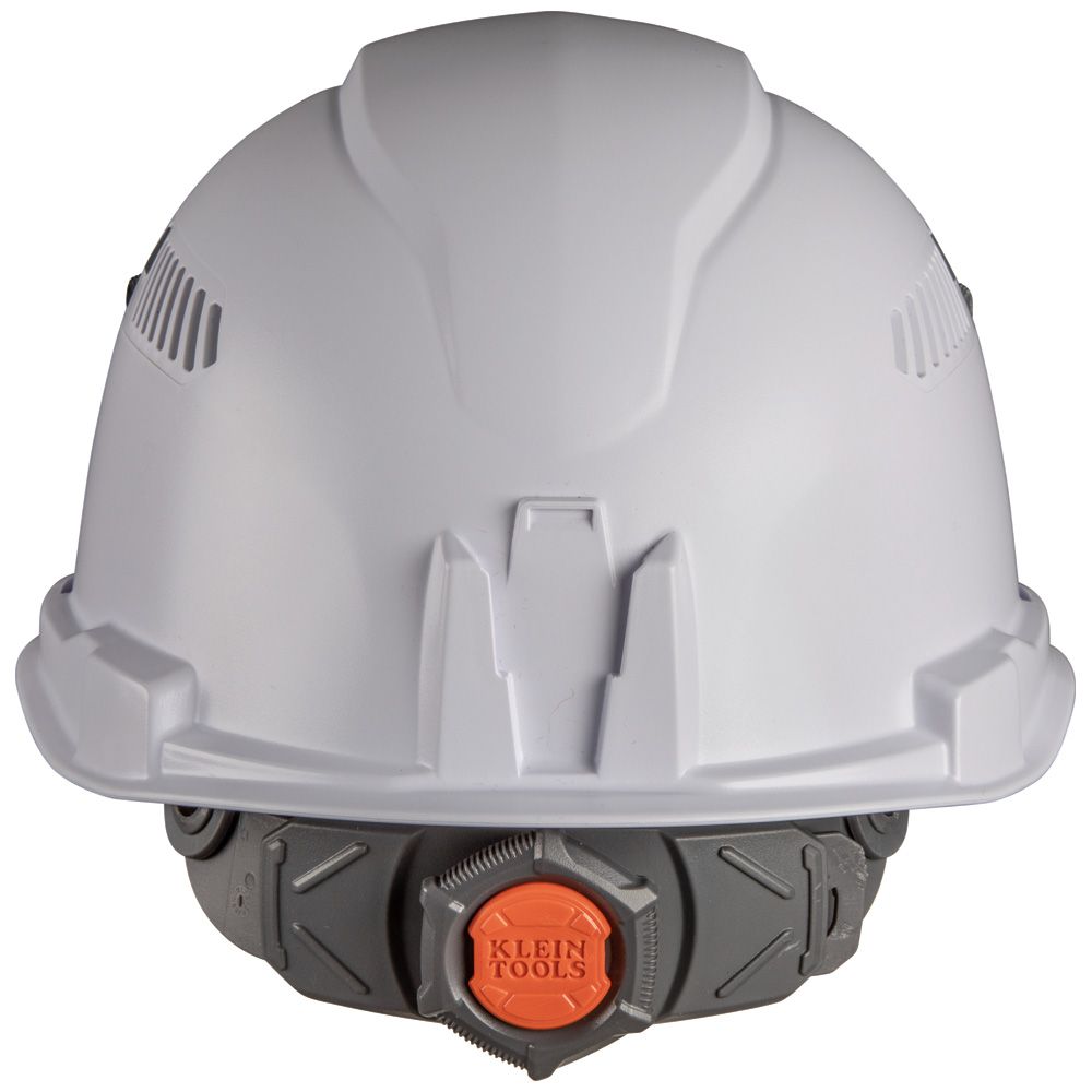 Klein Tools 60113RL Hard Hat, Vented, Cap Style with Rechargeable Headlamp, White - Edmondson Supply