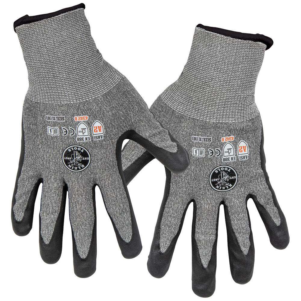 Klein Tools 60197 Work Gloves, Cut Level 2, Touchscreen, X-Large, 2-Pair - Edmondson Supply