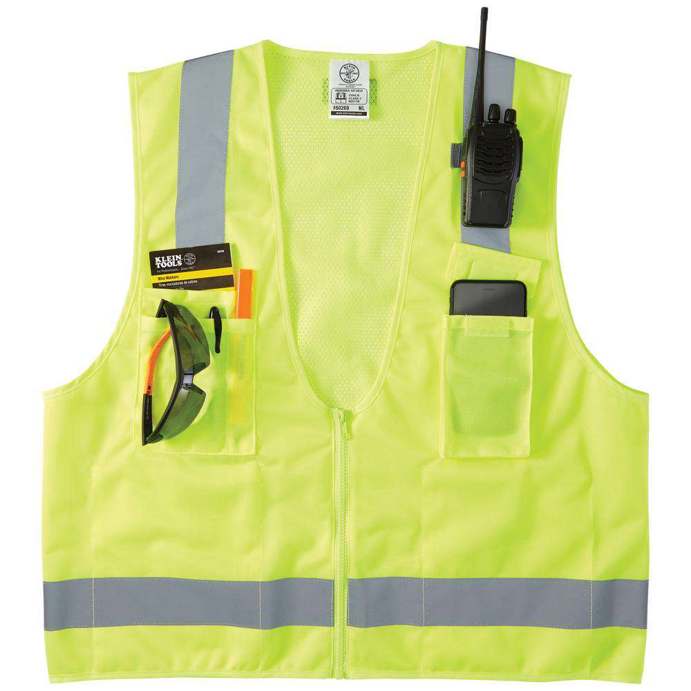 Klein Tools 60268 Safety Vest, High-Visibility Reflective Vest, XL - Edmondson Supply