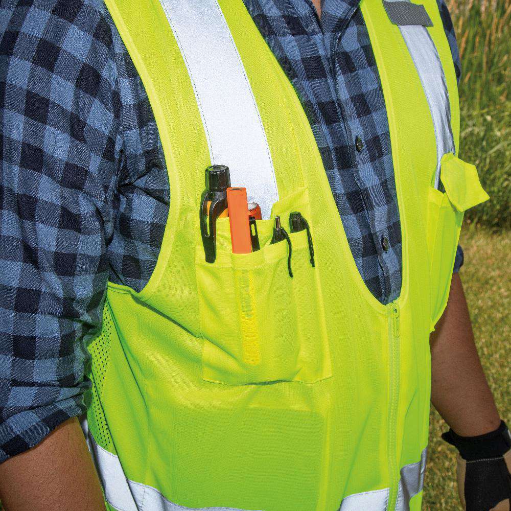 Klein Tools 60268 Safety Vest, High-Visibility Reflective Vest, XL - Edmondson Supply