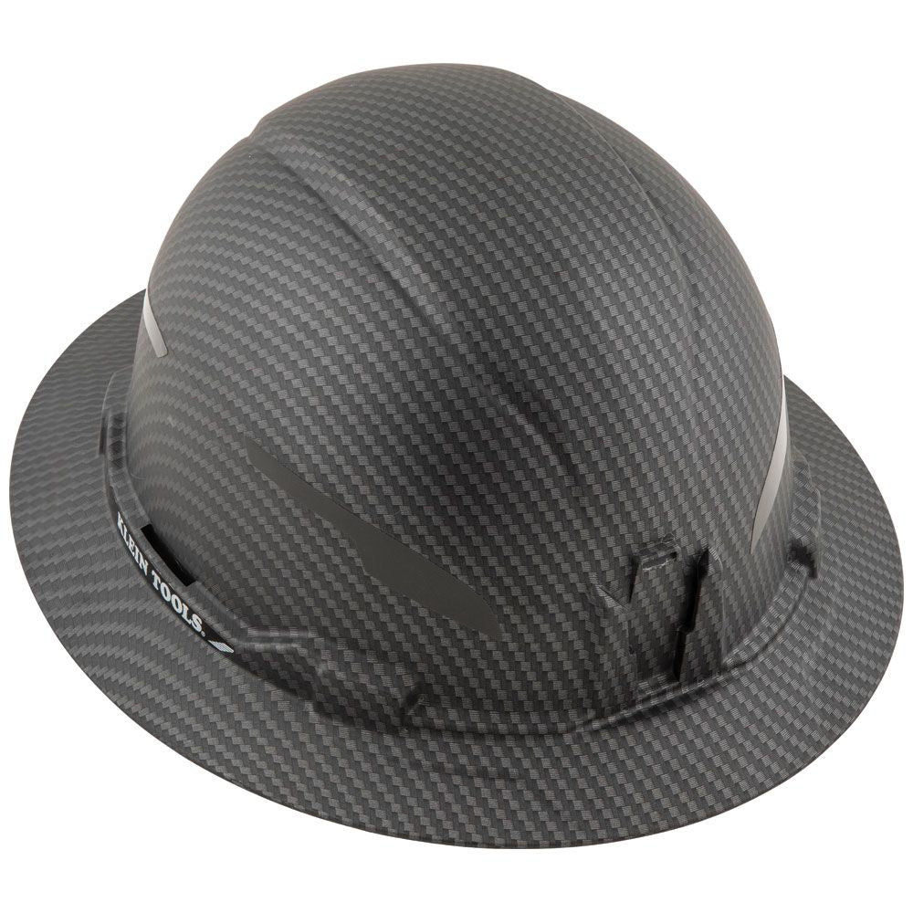 Klein Tools 60345 Hard Hat, Premium KARBN™ Pattern, Non-Vented Full Brim, Class E - Edmondson Supply