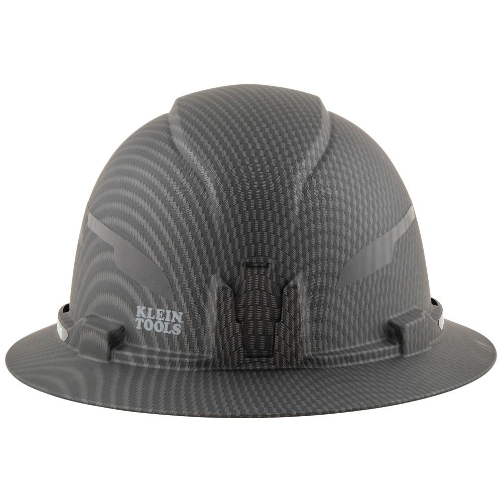 Klein Tools 60346 Hard Hat, Premium KARBN™ Pattern, Non-Vented Full Brim, Class E, Lamp - Edmondson Supply