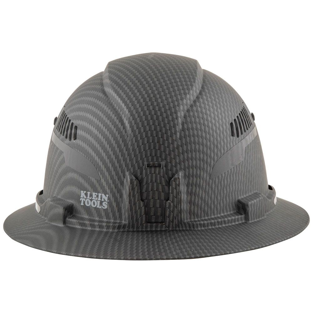 Klein Tools 60347 Hard Hat, Premium KARBN™ Pattern, Vented Full Brim, Class C, Lamp - Edmonson Supply
