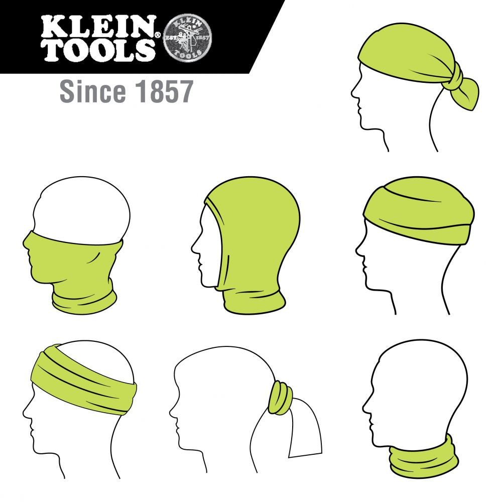 Klein Tools 60465 Neck and Face Cooling Band, High-Visibility Yellow - Edmondson Supply