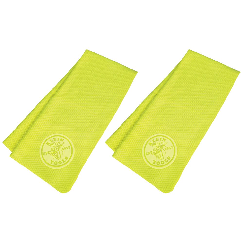 Klein Tools 60486 Cooling PVA Towel, High-Visibility Yellow, 2-Pack - Edmondson Supply