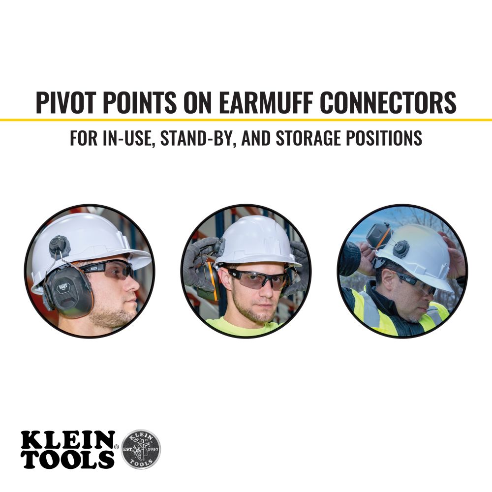 Klein Tools 60532 Hard Hat Earmuffs for Cap Style and Safety Helmets - Edmondson Supply