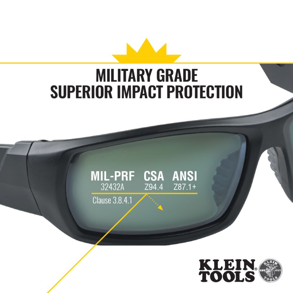 Klein Tools 60539 Professional Safety Glasses, Full Frame, Polarized Lens - Edmondson Supply