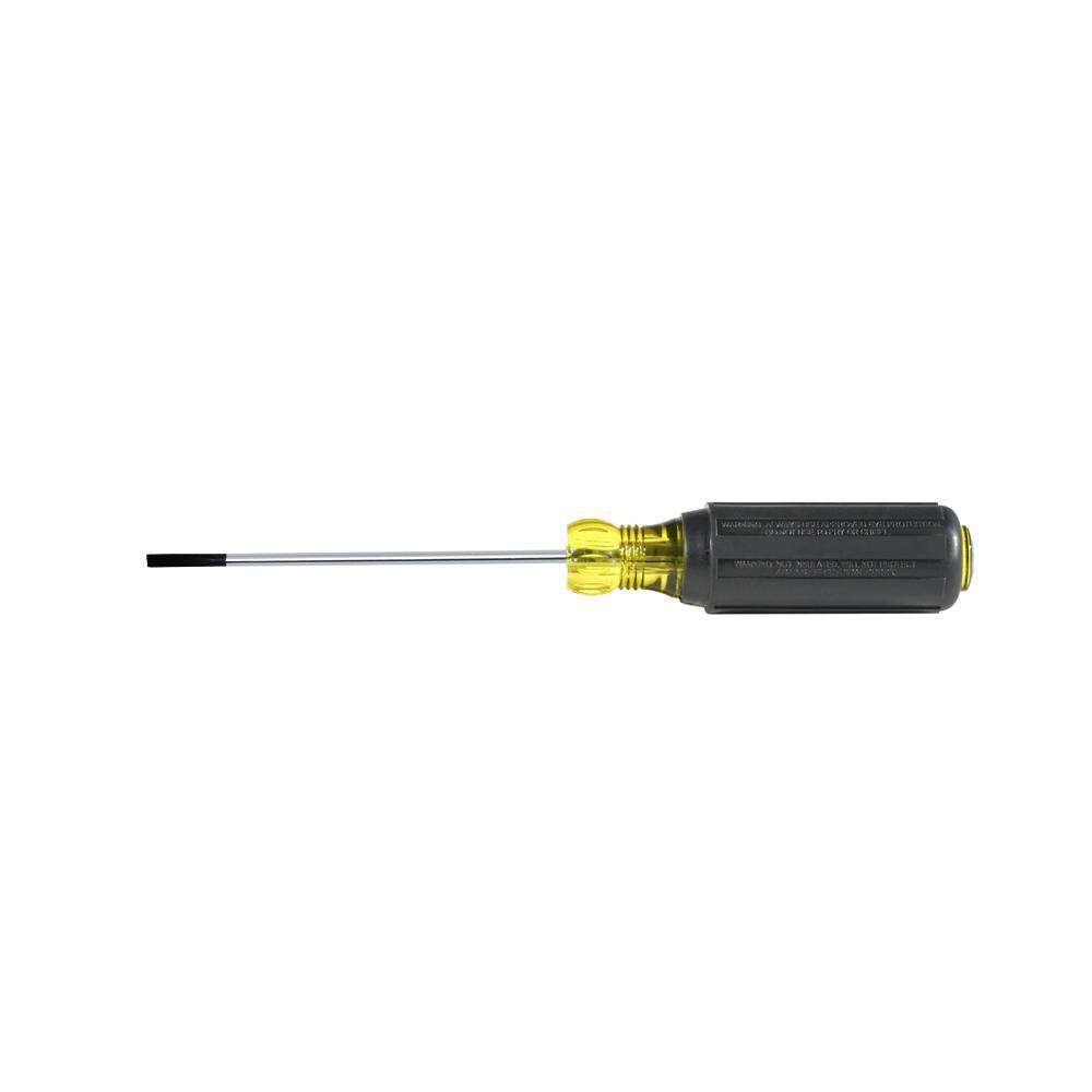 Klein Tools 612-4 Terminal Block Screwdriver, 1/8-Inch Cabinet, TB-DIN - Edmondson Supply