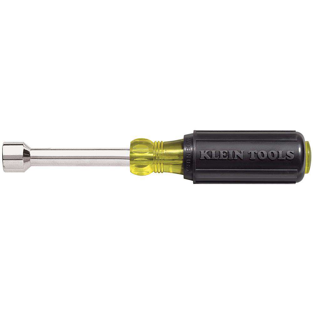 Klein Tools 630-7/16 7/16-Inch Hollow Nut Driver, 3-Inch, Cushion-Grip - Edmondson Supply