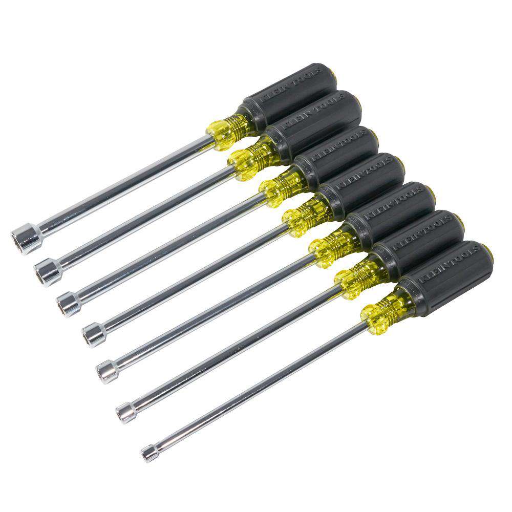 Klein Tools 647M Magnetic Nut Driver Set, 6-Inch Shafts, 7-Piece - Edmondson Supply