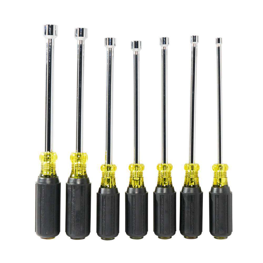 Klein Tools 647M Magnetic Nut Driver Set, 6-Inch Shafts, 7-Piece - Edmondson Supply