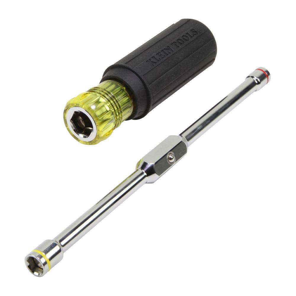 Klein Tools 65064 2-in-1 Nut Driver, Hex Head, 1/4-Inch and 5/16-Inch - Edmondson Supply