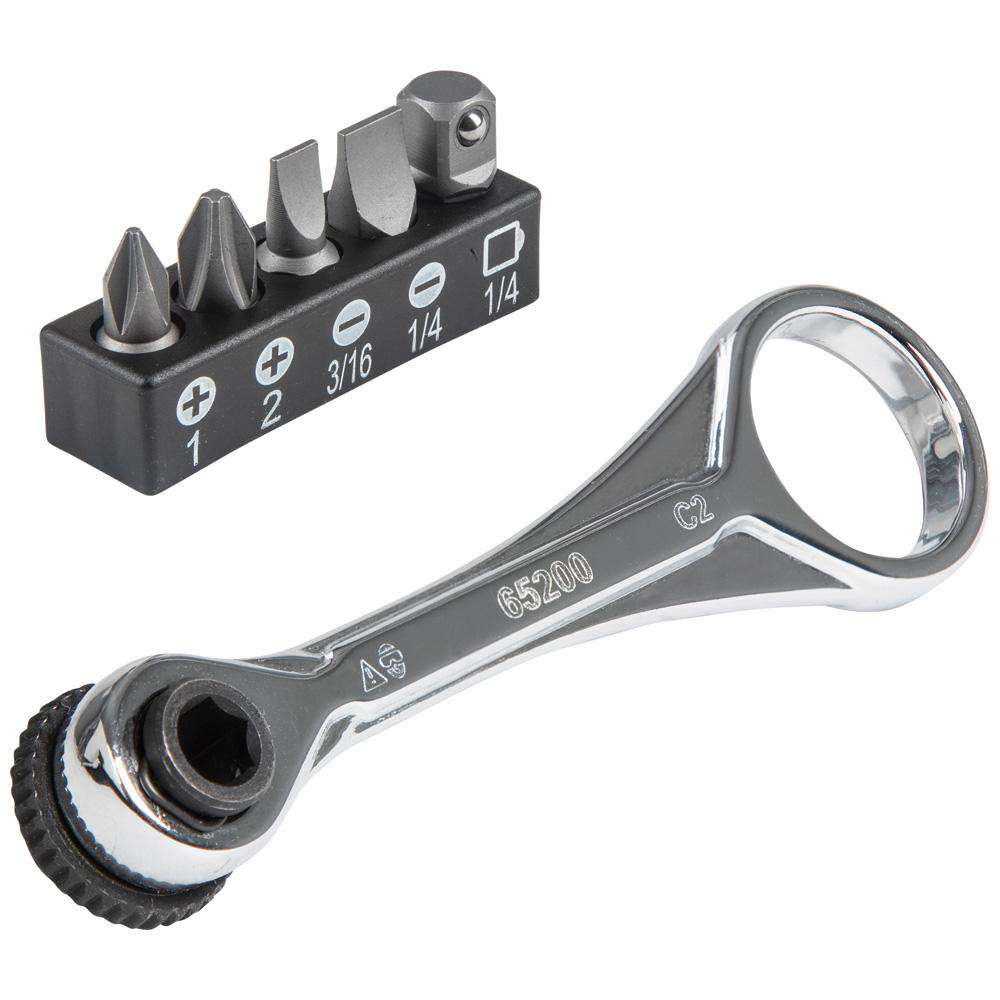 Klein Tools 65200 Slim-Profile Mini Ratchet Set, 5-Piece - Edmondson Supply