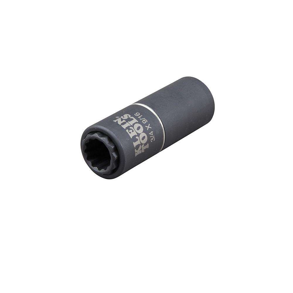 Klein Tools 66001 2-in-1 Impact Socket, 12-Point, 3/4 and 9/16-Inch - Edmondson Supply