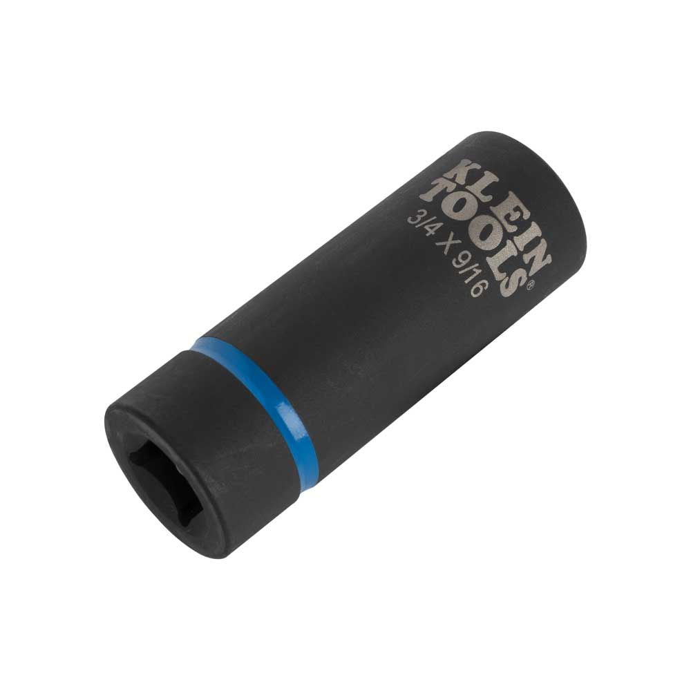 Klein Tools 66004 2-in-1 Impact Socket, 6-Point, 3/4 and 9/16-Inch - Edmondson Supply