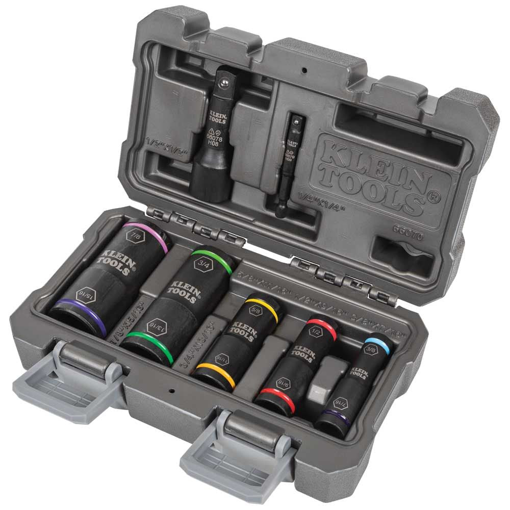 Klein Tools 66070 Flip Impact Socket Set, 7-Piece - Edmondson Supply
