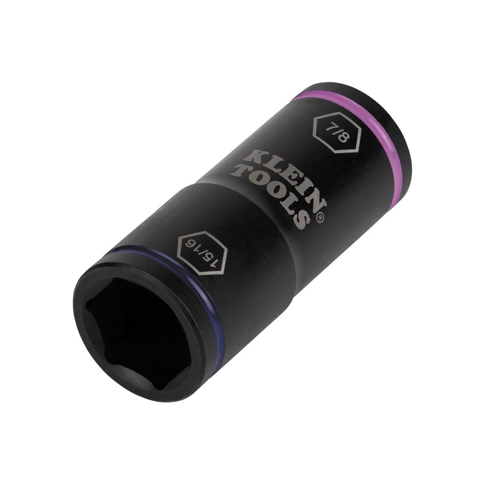 Klein Tools 66073 Flip Impact Socket, 15/16 and 7/8-Inch - Edmondson Supply