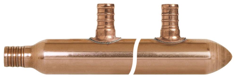 Sioux Chief 672X0390 3/4" PEX Inlet x (3) 1/2" PEX Branches Manifold, Spin Closed Trunk - Edmondson Supply
