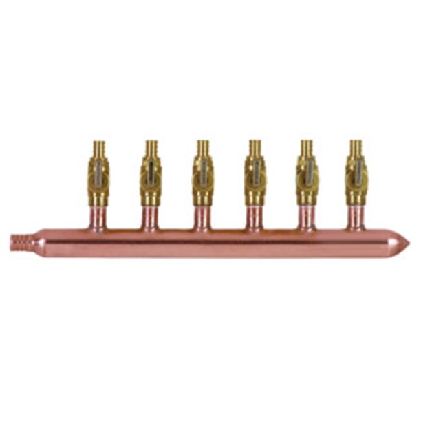 Sioux Chief 672XV0690 3/4" PEX Inlet x (6) 1/2" PEX Branches Valved Manifold- Edmondson Supply