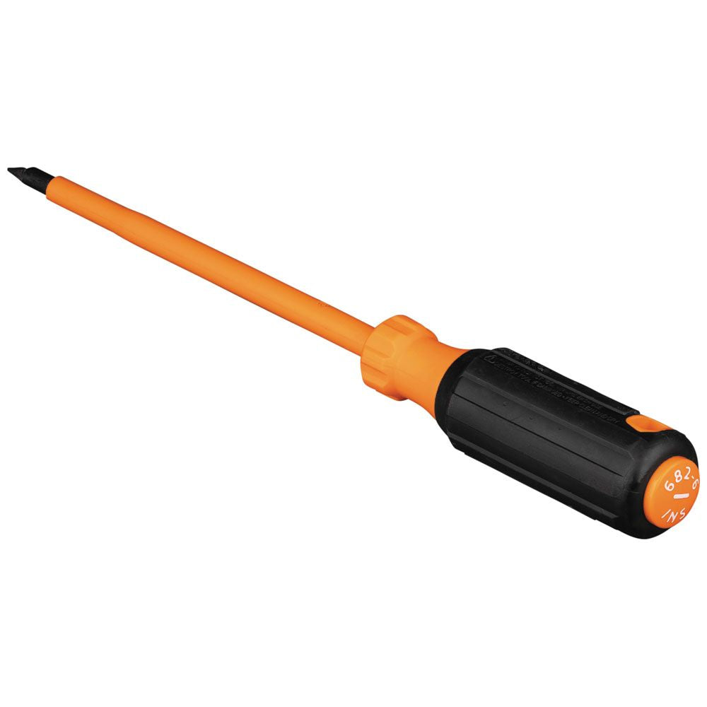Klein Tools 6826INS Insulated Screwdriver, 1/4-Inch Cabinet Tip, 6-Inch Shank - Edmondson Supply
