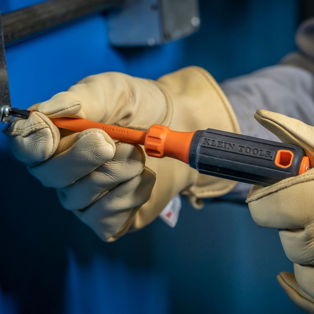 Klein Tools 6834INS Insulated Screwdriver, #2 Phillips Tip, 4-Inch Round Shank - Edmondson Supply