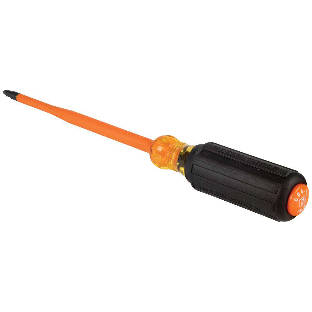 Klein Tools 6946INS Slim-Tip 1000V Insulated Screwdriver, #2 Square, 6-Inch Round Shank - Edmondson Supply