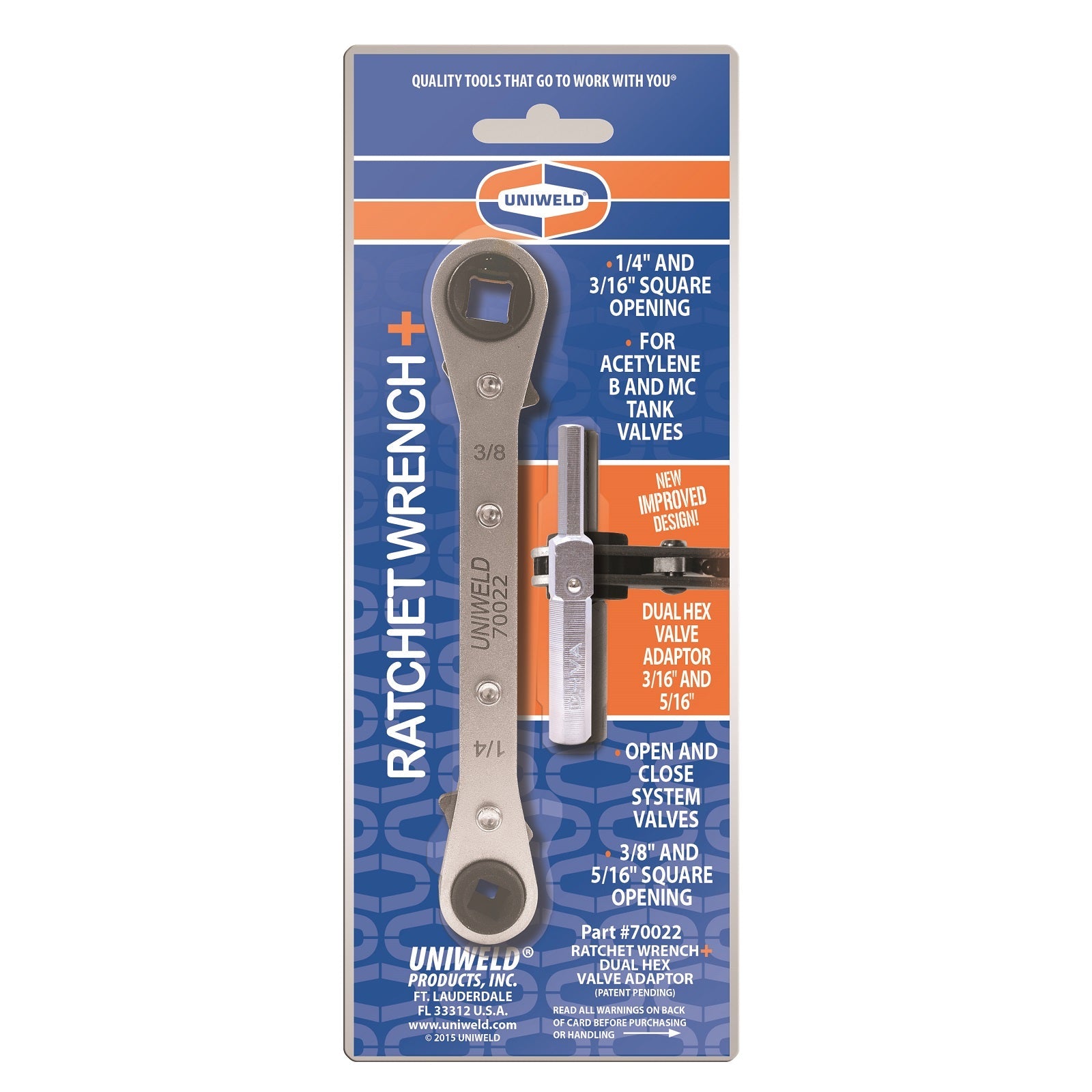 Uniweld 70022 Ratchet Service Wrench+ - Edmondson Supply