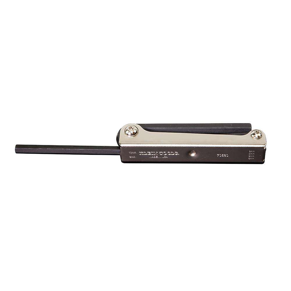 Klein Tools 70580 Folding Hex Key Set, Six-Key, Metric Sizes - Edmondson Supply