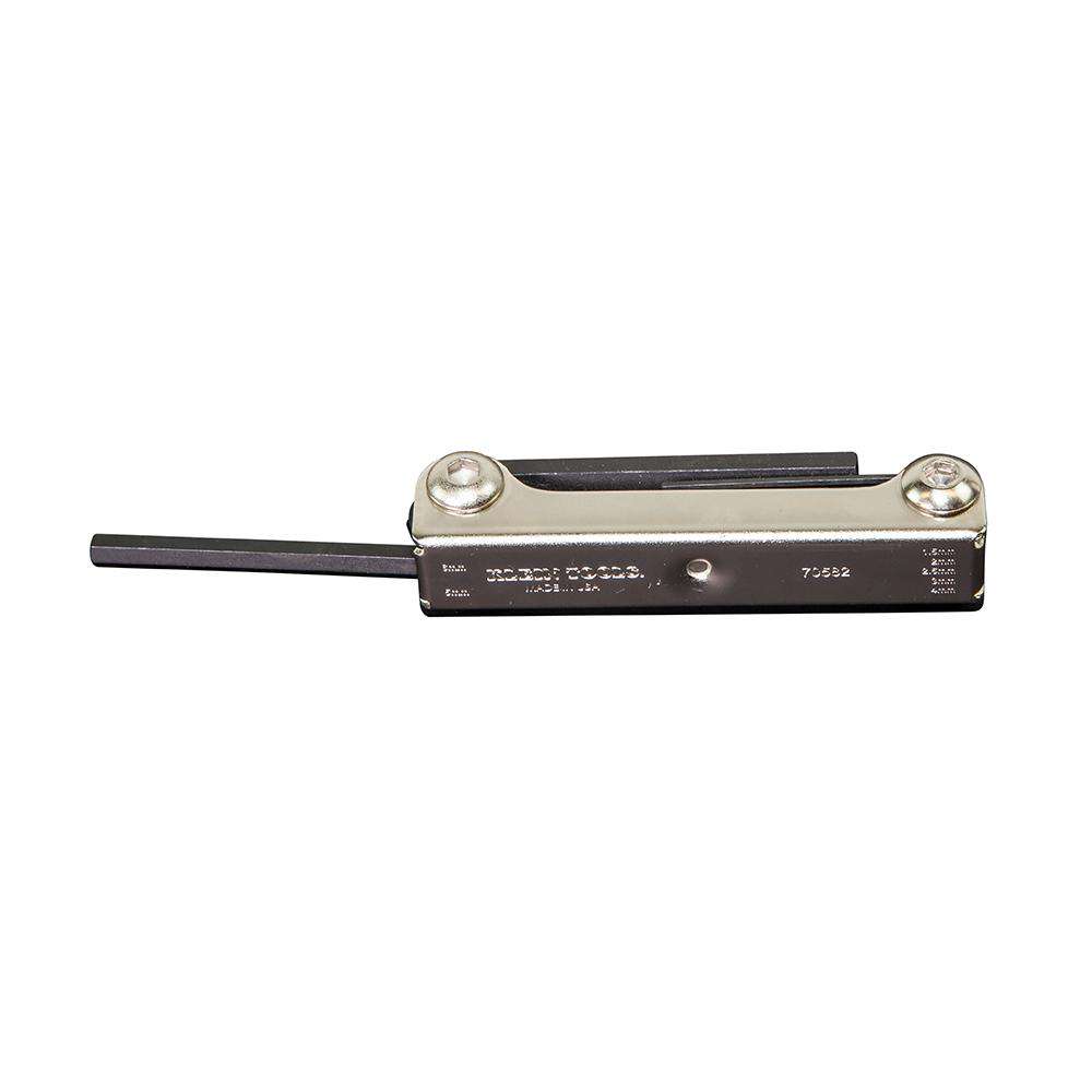 Klein Tools 70582 Seven-Key Metric Folding Hex Key Set - Edmondson Supply