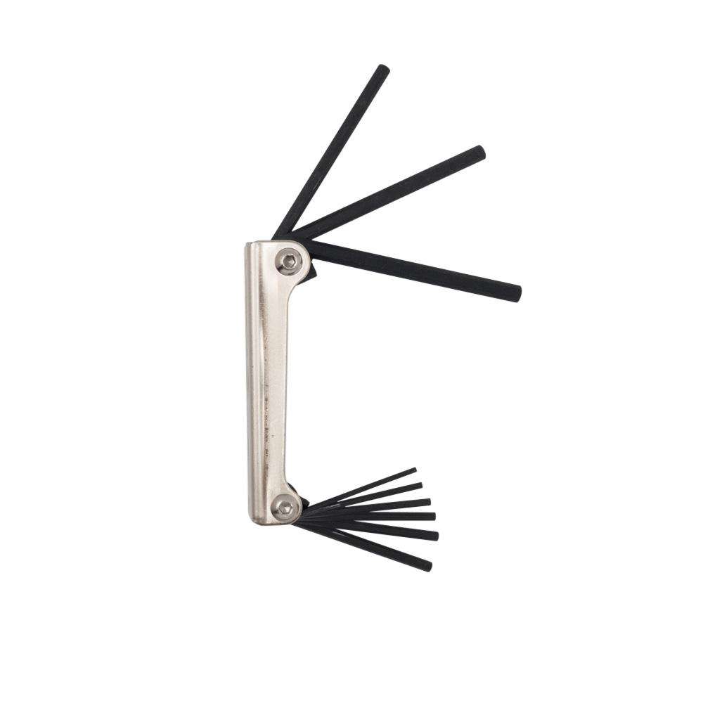 Klein Tools 70591 Folding Hex Key Set, Nine-Key, Inch Sizes - Edmondson Supply