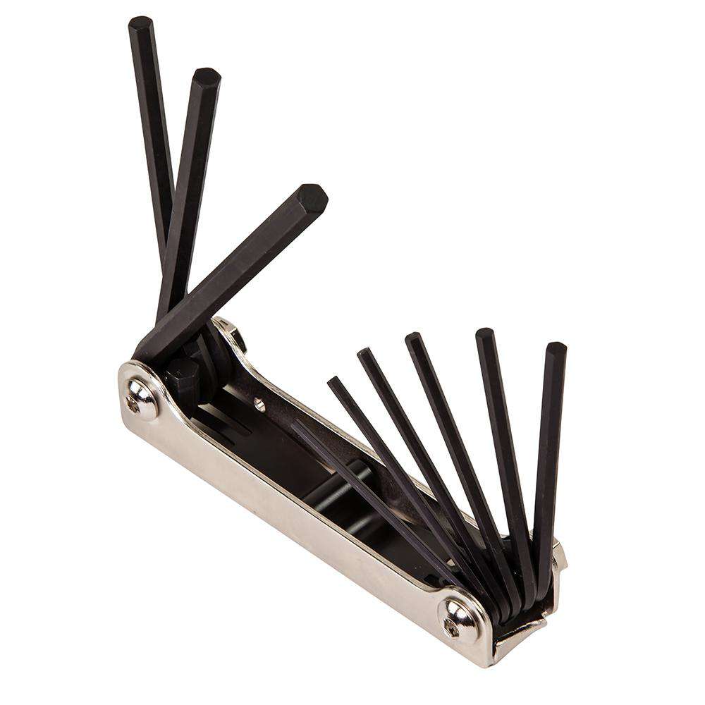 Klein Tools 70591 Folding Hex Key Set, Nine-Key, Inch Sizes - Edmondson Supply