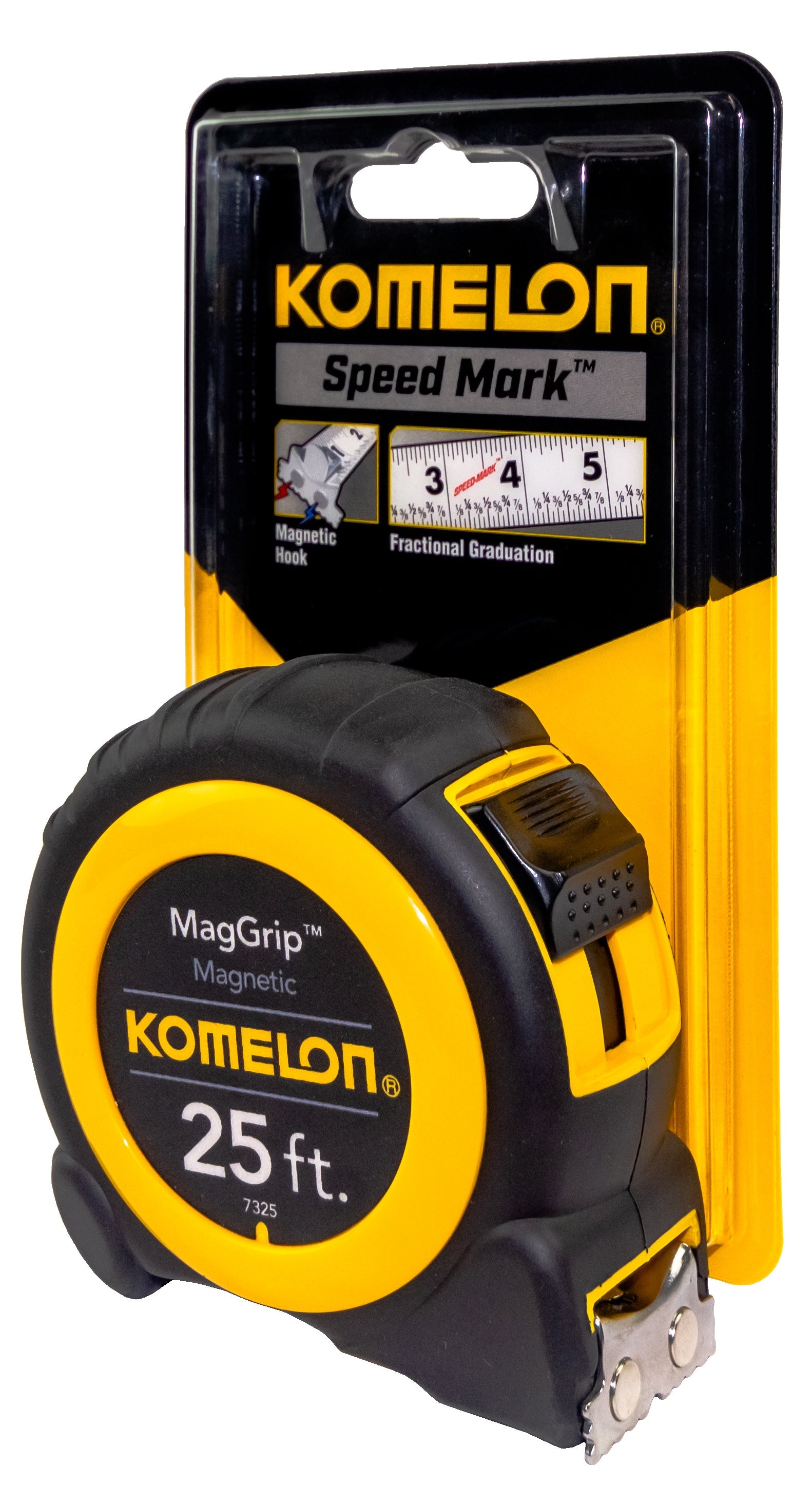Komelon 7325 25' X 1" MagGrip™ SpeedMark™, Magnetic Tape Measure - Edmondson Supply