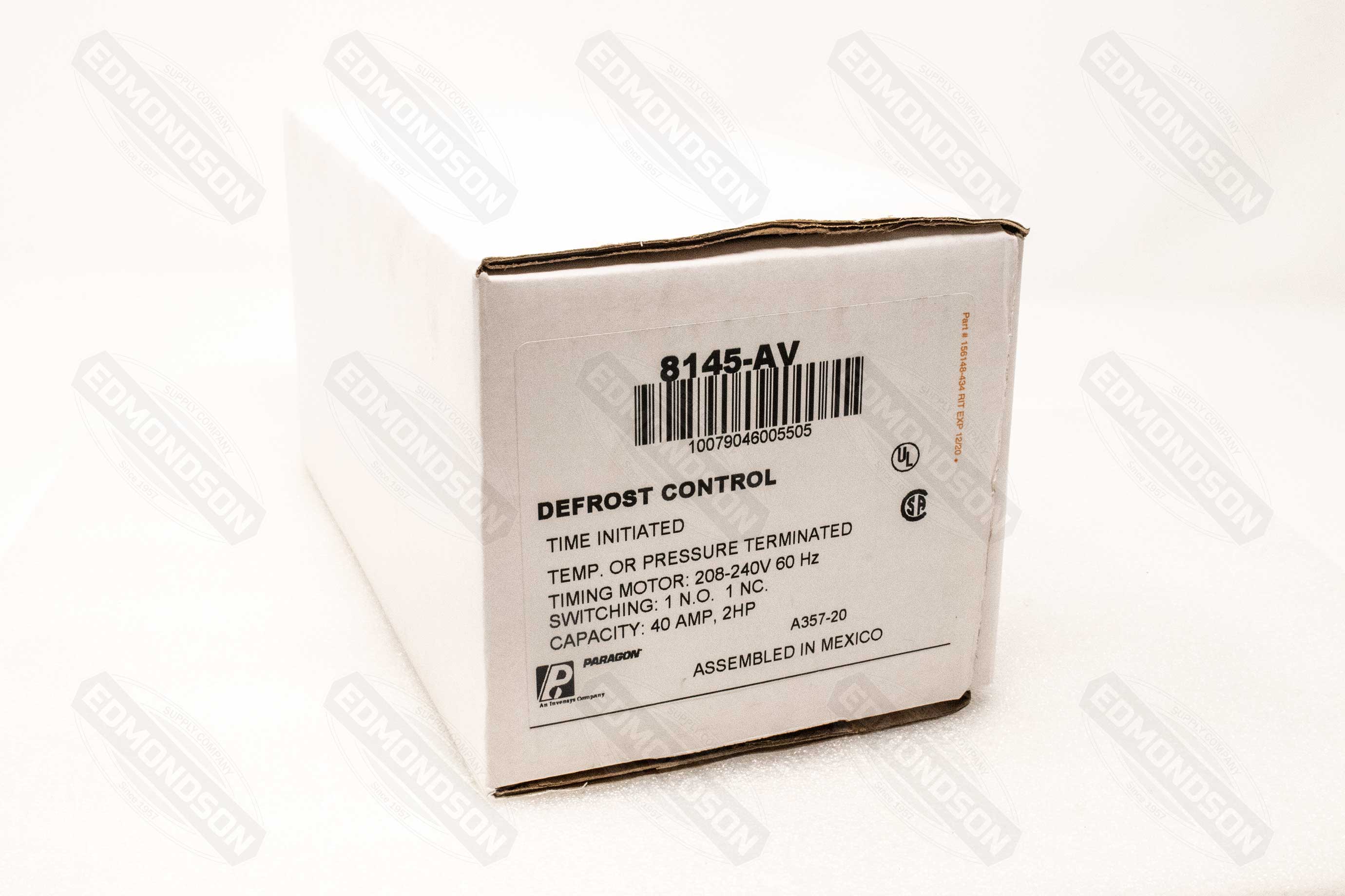 Paragon 8145-AV Defrost Commercial Timer Control, Auto Voltage, 120-240V AC, 60 Hz - Edmondson Supply