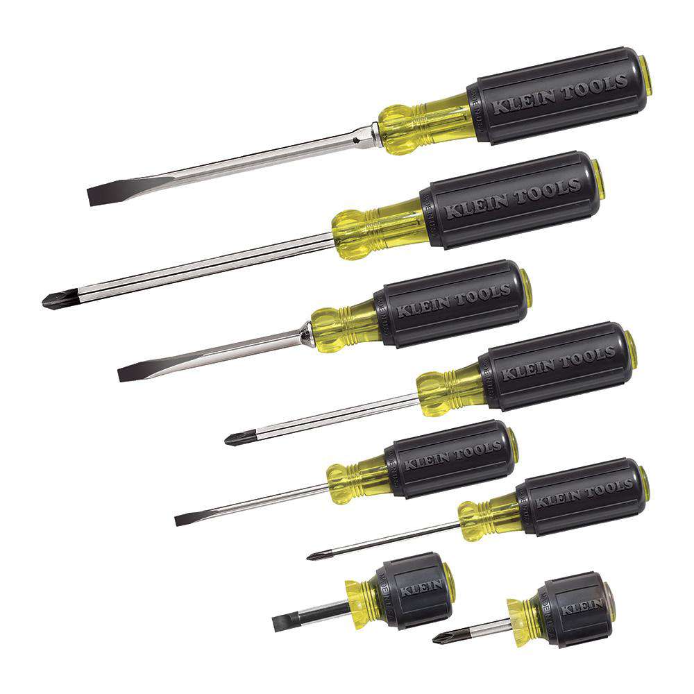 Klein Tools 85078 Screwdriver Set, Multi-Application, 8-Piece - Edmondson Supply