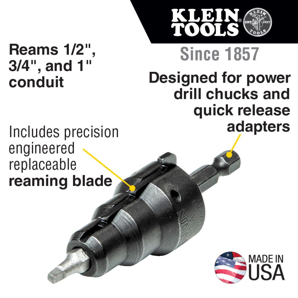 Klein Tools 85091 Power Conduit Reamer - Edmondson Supply