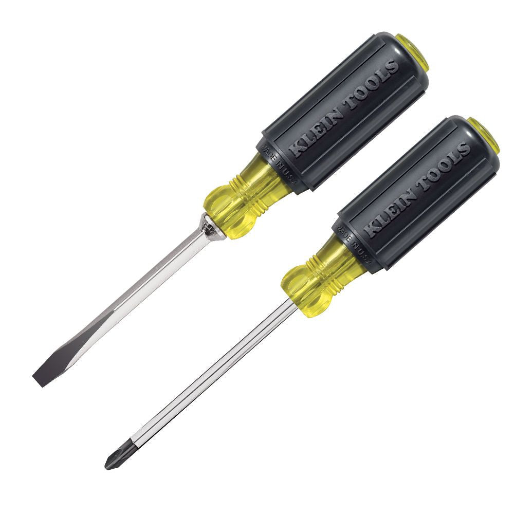 Klein Tools 85442 Screwdriver Set, 1/4 Keystone and #2 Phillips, Cushion-Grip, 2-Piece - Edmondson Supply