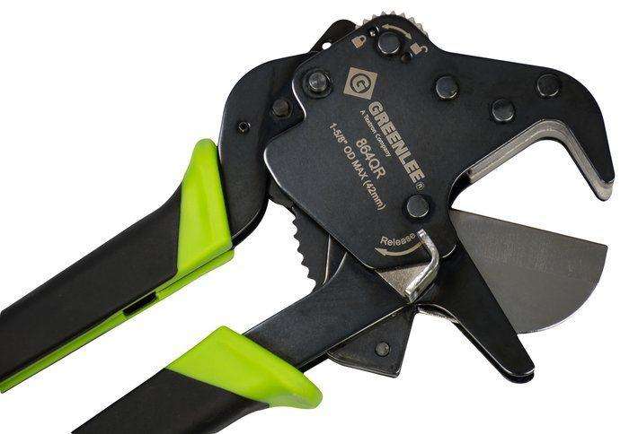 Greenlee 864QR 1-1/4 Quick Release Ratcheting PVC Cutter - Edmondson Supply