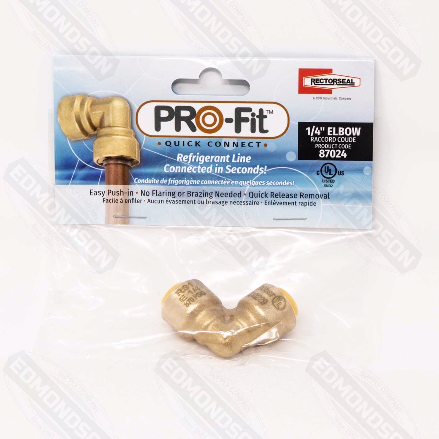 RectorSeal 87024 PRO-Fit™ 1/4" Quick Connect 90 Elbow - Edmondson Supply