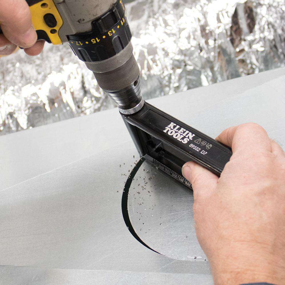 Klein Tools 89552 Hole Cutter for Duct and Sheet Metal, 2 to 12-Inch - Edmondson Supply