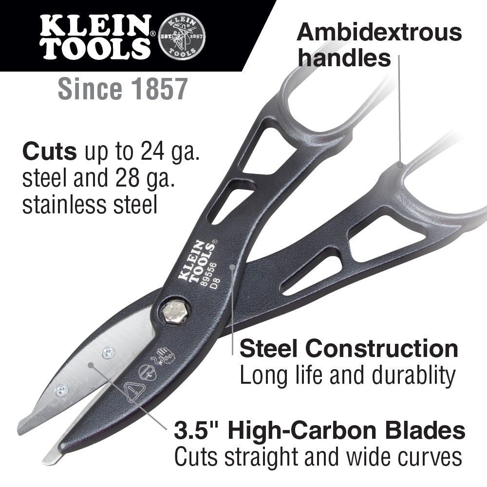 Klein Tools 89556 Tin Snips, 12-Inch - Edmondson Supply