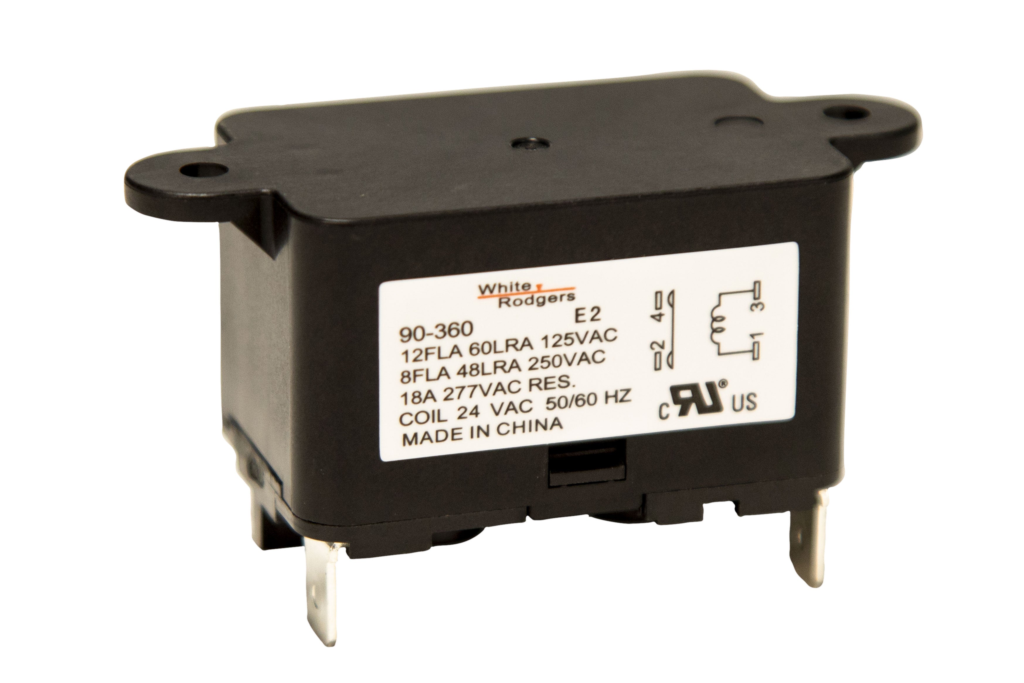 White Rodgers 90-360 Switching Fan Relay, SPST-NO, 24V - Edmondson Supply