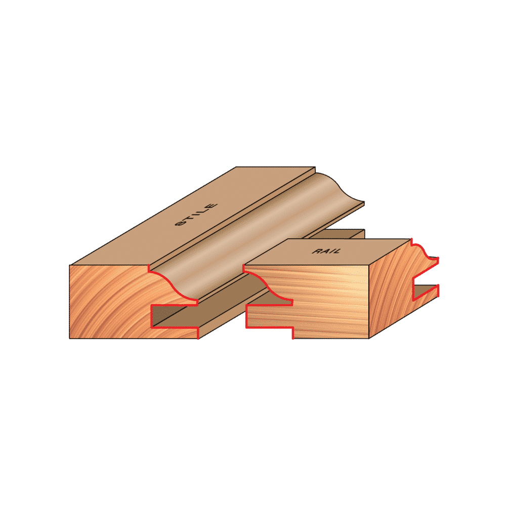 Freud 99-061 1‑1/2" Rail & Stile Profile Bit - Edmondson Supply