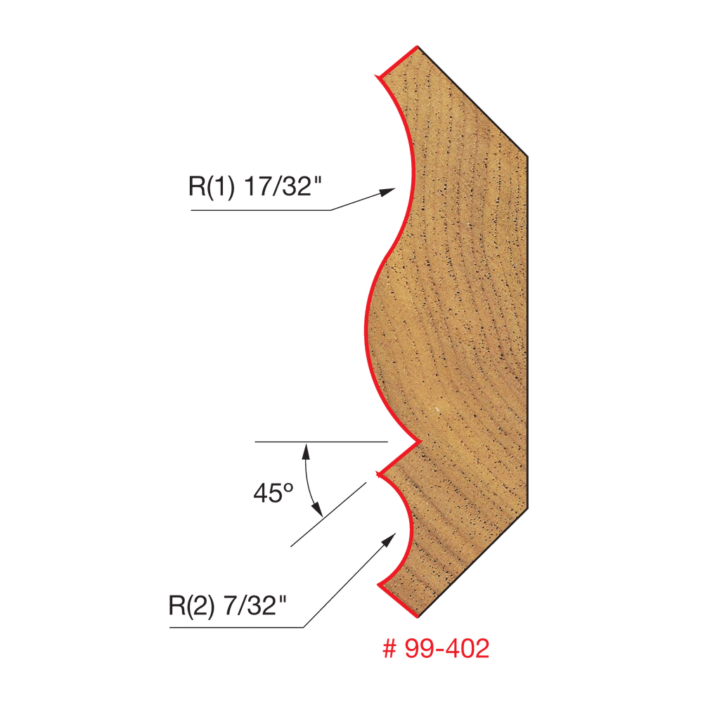Freud 99-402 1-1/4" Crown Molding Bit - Edmondson Supply