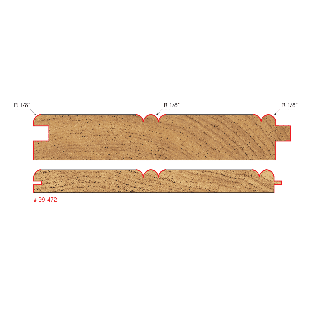 Freud 99-472 1‑7/8" Beadboard Tongue & Groove Bit - Edmondson Supply