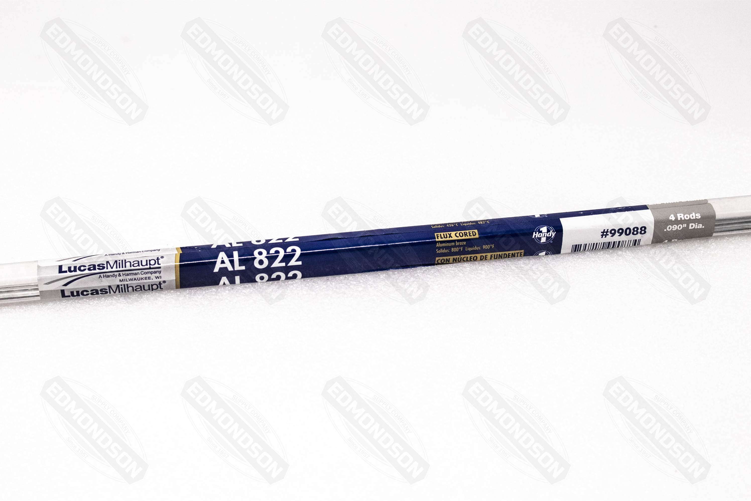 Lucas Milhaupt 99088 AL 822 Aluminum Solder, 4 Rods - Edmondson Supply