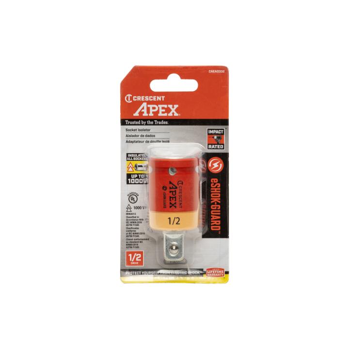 Crescent Tools CAEAD332 eSHOK-GUARD™ Socket Isolator 1/2" x 2-1/2" - Edmondson Supply