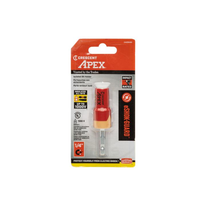 Crescent Tools CAEBH2C eSHOK-GUARD™ Magnetic Isolated Bit Holder 1/4" x 3" - Edmondson Supply